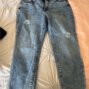 Old Navy Light Blue Distressed Boyfriend Jeans